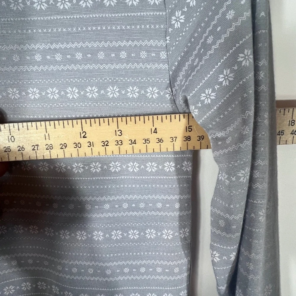32 Degrees Heat Girls XL Gray Fair Isle Snowflake Thermal Base Layer Set